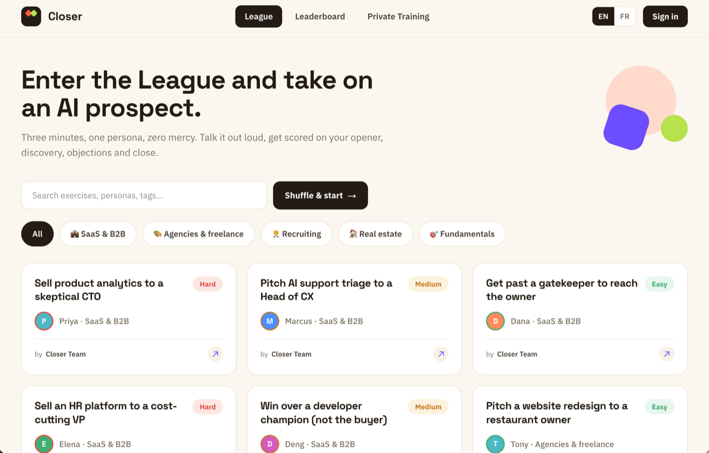 Closer screenshot