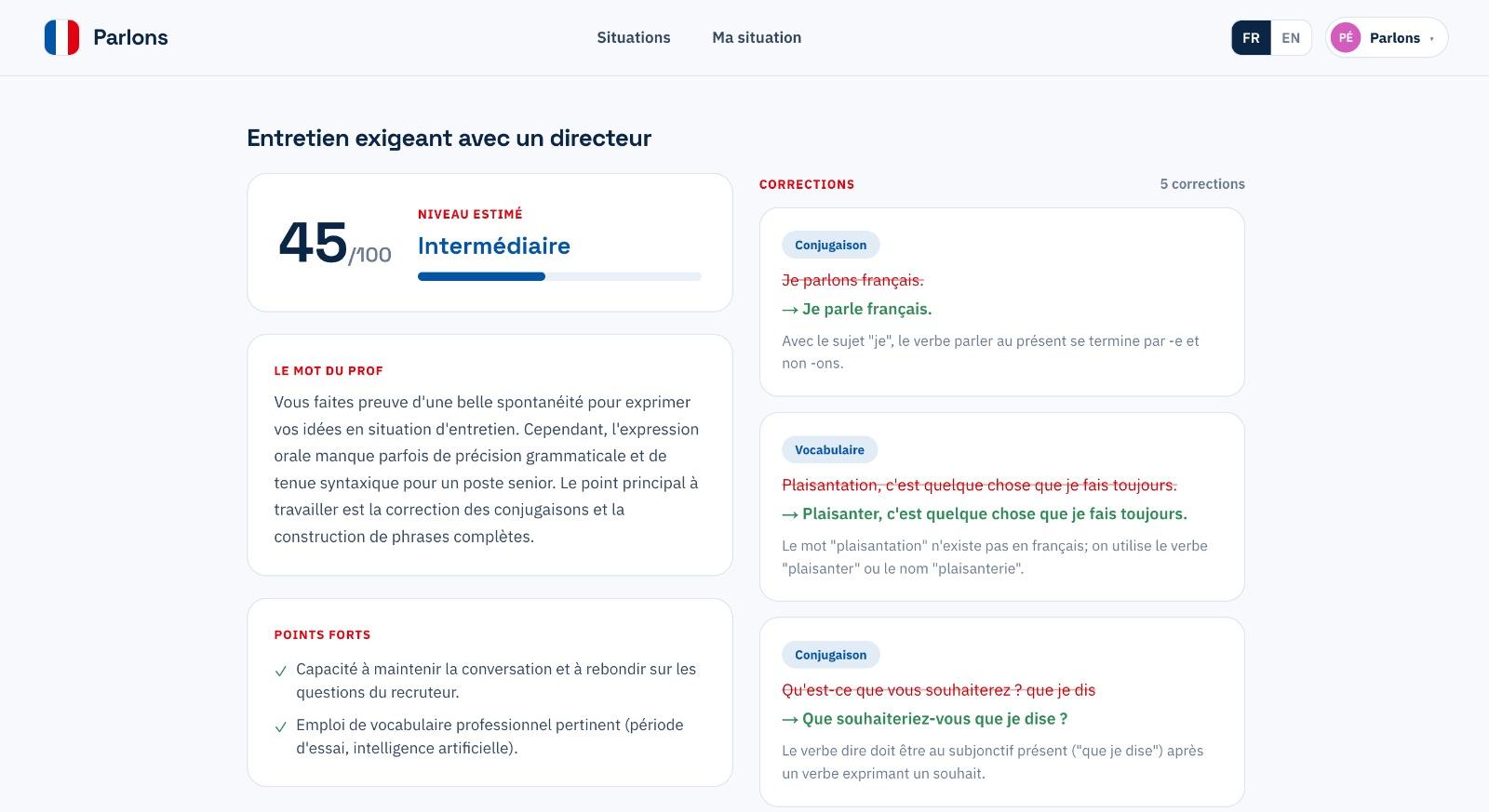 Parlons screenshot