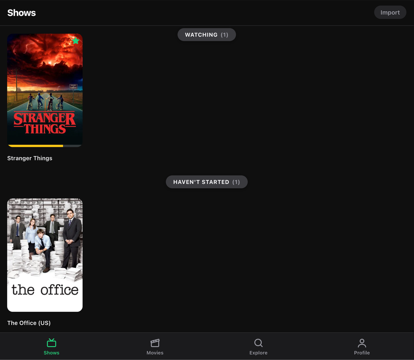 tv tracker screenshot